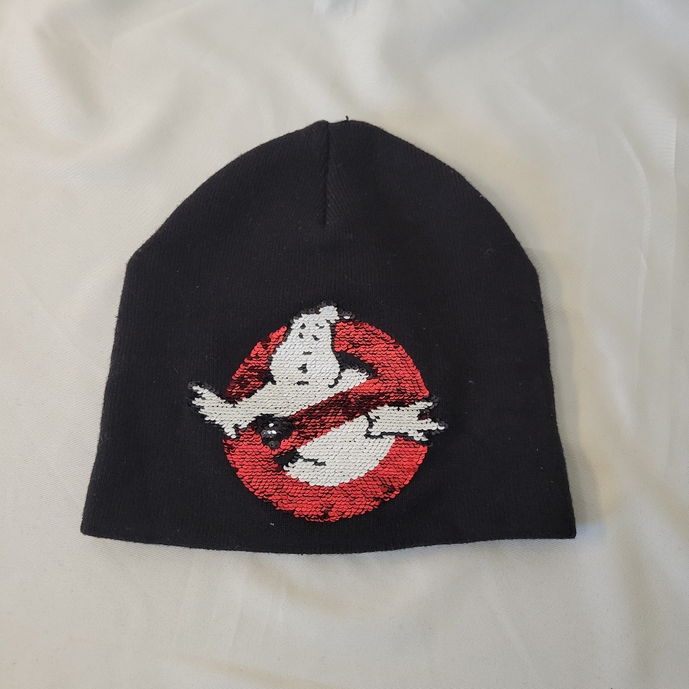 H&M Black Beanie with Ghostbusters Logo